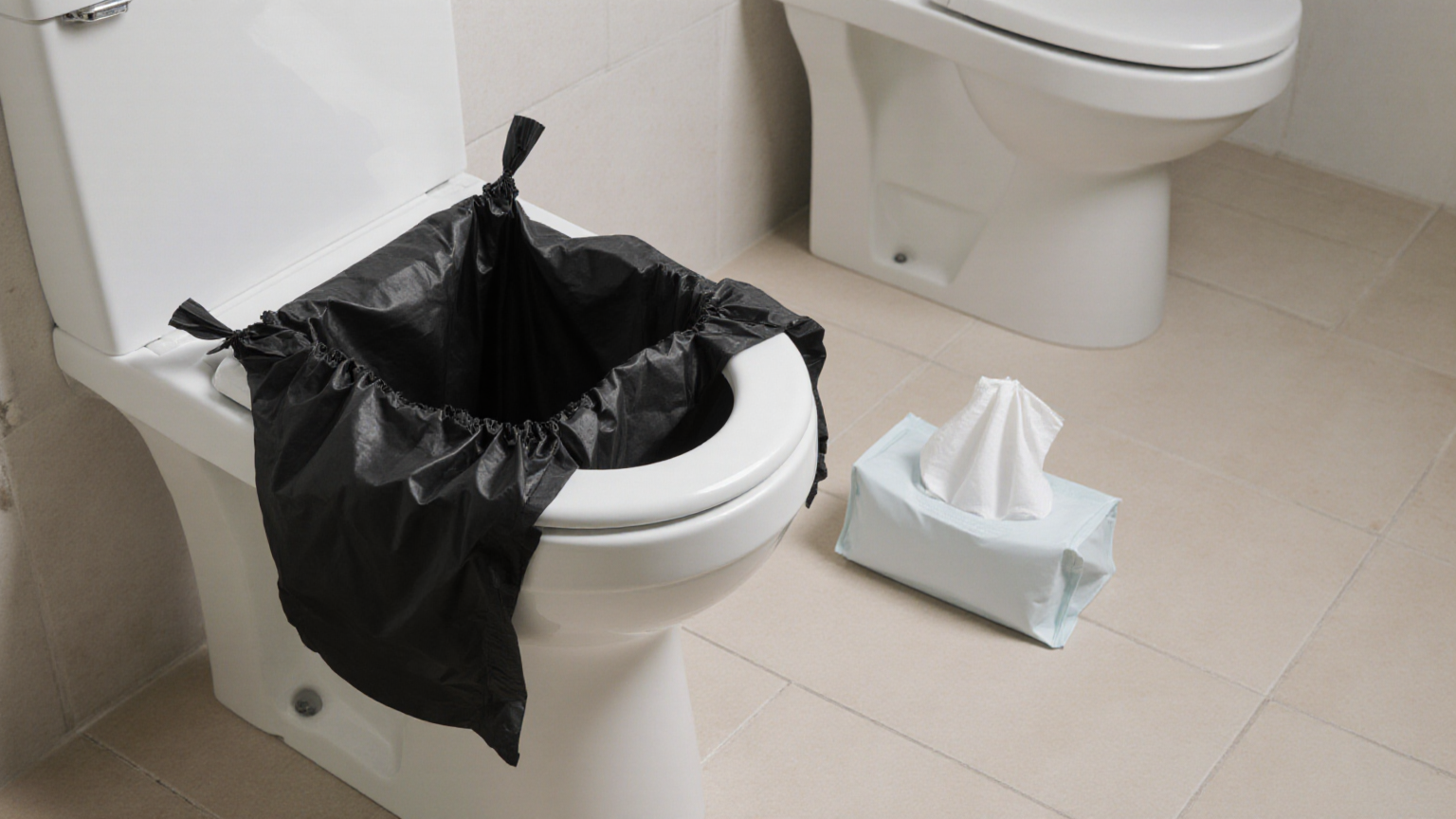 住まいに分散して置いた無地の災害用トイレ備蓄